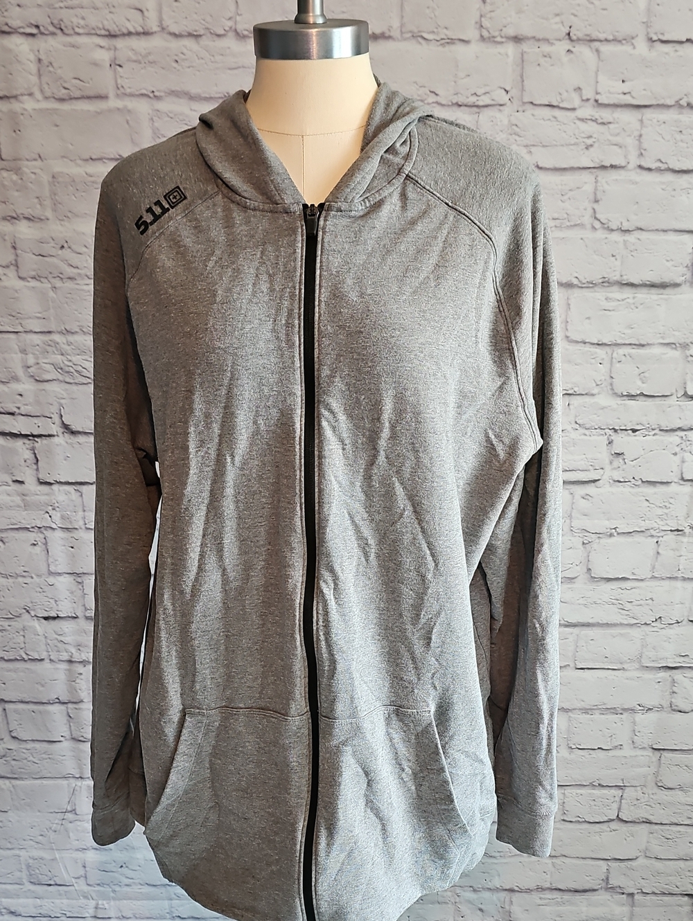 5.11 Tactical Heather Gray Casual Zipper Hoodie